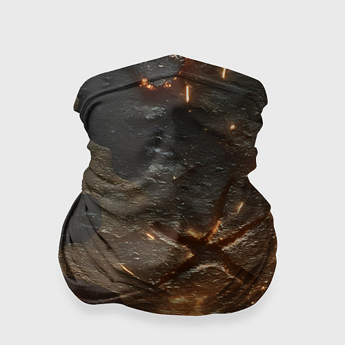 Бандана Искры в разломах на камуфляже / 3D-принт – фото 1
