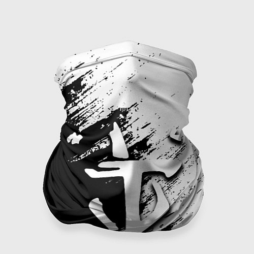 Бандана Doom штрихи красок черные / 3D-принт – фото 1