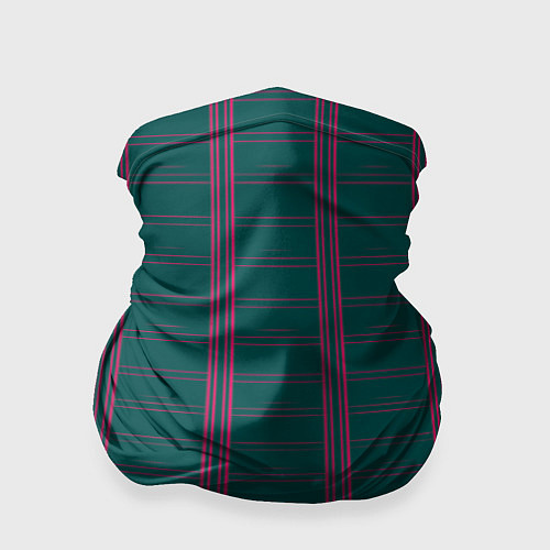 Бандана Color dark cage pink stripes / 3D-принт – фото 1