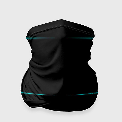 Бандана Color black blue stripes / 3D-принт – фото 1