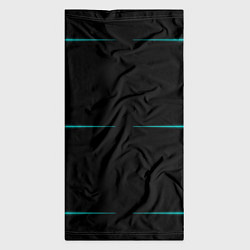 Бандана-труба Color black blue stripes, цвет: 3D-принт — фото 2