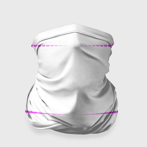 Бандана Color white blue pink stripes / 3D-принт – фото 1