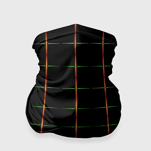 Бандана Color black orange green crosses / 3D-принт – фото 1