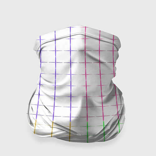 Бандана Color white multicolored stripes / 3D-принт – фото 1