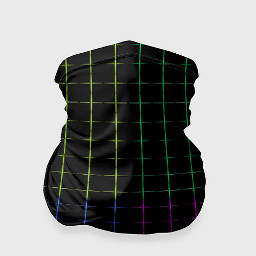 Бандана Color black multicolored stripes / 3D-принт – фото 1