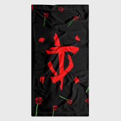 Бандана-труба Doom rose pattern, цвет: 3D-принт — фото 2