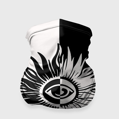 Бандана Солнце черно-белое / 3D-принт – фото 1