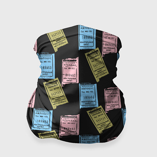 Бандана Советские билеты транспорта / 3D-принт – фото 1