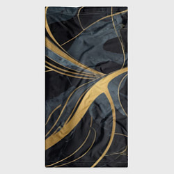 Бандана-труба Мраморный узор с золотыми полосками, цвет: 3D-принт — фото 2