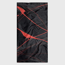 Бандана-труба Текстура мрамора с красными полосками, цвет: 3D-принт — фото 2