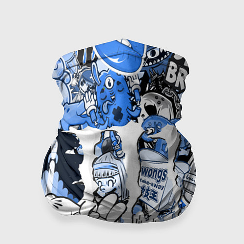 Бандана Monster energy sticker blue / 3D-принт – фото 1