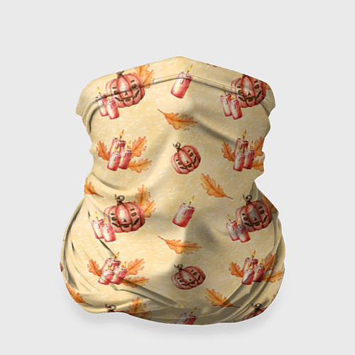 Бандана Хеллоуин с тыквой и листьями / 3D-принт – фото 1