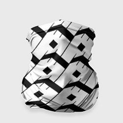 Бандана-труба Три буквы: чёрные, цвет: 3D-принт