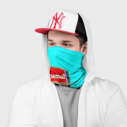 Бандана-труба Arsenal stripes, цвет: 3D-принт — фото 2