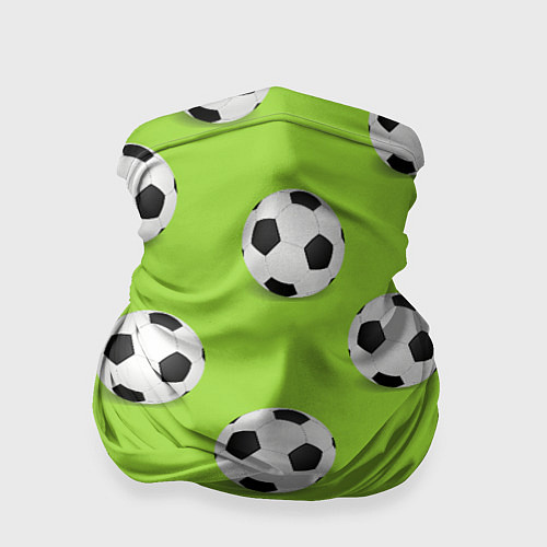 Бандана Футбольные мячи на зеленом / 3D-принт – фото 1
