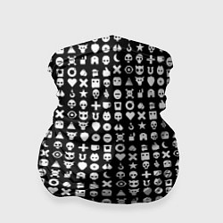 Бандана-труба Любовь смерть и роботы, глитч символ паттерн, цвет: 3D-принт