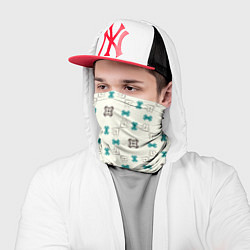 Бандана-труба Узорчатый паттерн в квадратных ячейках, цвет: 3D-принт — фото 2