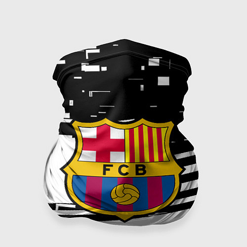 Бандана Barcelona геометрия черно белая / 3D-принт – фото 1