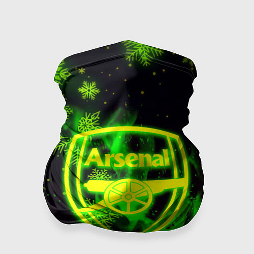 Бандана Arsenal кислотный огонь снежинки / 3D-принт – фото 1