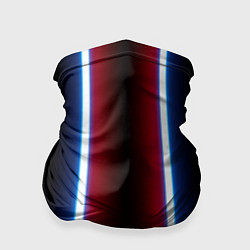 Бандана-труба Color white blue red neon, цвет: 3D-принт