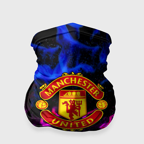 Бандана Манчестер Юнайтед огонь неон / 3D-принт – фото 1
