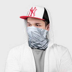 Бандана-труба Снежинка на черно белое, цвет: 3D-принт — фото 2