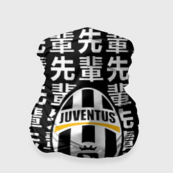Бандана-труба Ювентус япония символы, цвет: 3D-принт