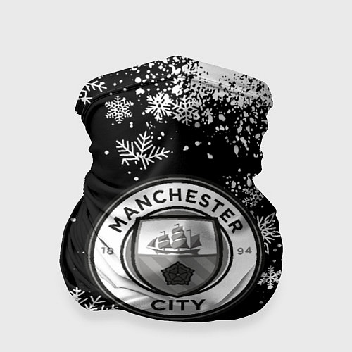 Бандана Манчестер сити снежинки новый год / 3D-принт – фото 1