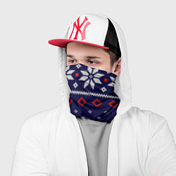 Бандана-труба Вязаный новогодний узор, цвет: 3D-принт — фото 2