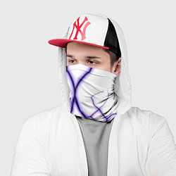 Бандана-труба Color white purple, цвет: 3D-принт — фото 2