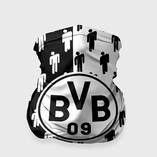 Бандана Borussia черно белые люди / 3D-принт – фото 1