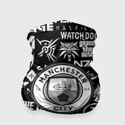 Бандана-труба Манчестер сити логотипы игр, цвет: 3D-принт