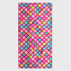 Бандана-труба Разноцветный цветочный узор ретро, цвет: 3D-принт — фото 2