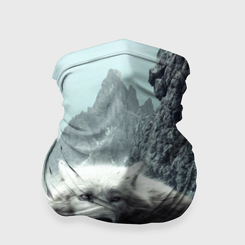 Бандана Волк в горах / 3D-принт – фото 1
