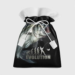 Мешок для подарков Эволюция рыбалки, цвет: 3D-принт