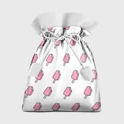 Мешок для подарков Мороженое розовое, цвет: 3D-принт
