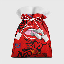 Мешок для подарков Поп-арт, опасная бритва, цвет: 3D-принт