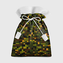 Мешок для подарков Камуфляж пиксельный: хаки, цвет: 3D-принт