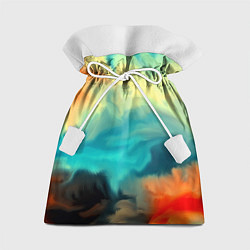 Мешок для подарков Разноцветная акварель, цвет: 3D-принт