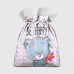Мешок для подарков Cat: Be Happy, цвет: 3D-принт