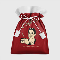 Мешок для подарков Coffee: it's damn fine, цвет: 3D-принт