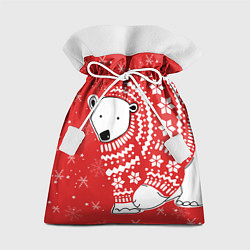 Мешок для подарков Новогодний медведь, цвет: 3D-принт