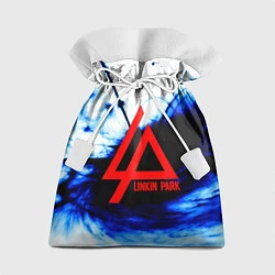 Мешок для подарков Linkin Park blue smoke, цвет: 3D-принт