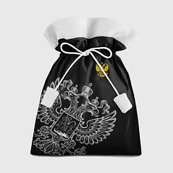 Мешок для подарков Russia: Black Edition, цвет: 3D-принт