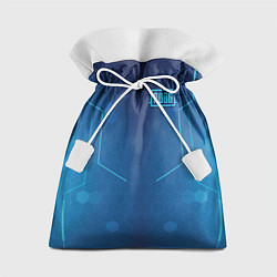 Мешок для подарков PUBG: Blue Hexagons, цвет: 3D-принт