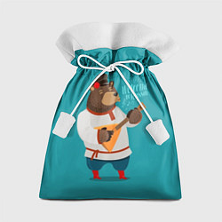 Мешок для подарков Welcome to Russia - bear, цвет: 3D-принт