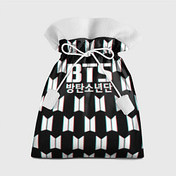 Мешок для подарков BTS: Black Pattern, цвет: 3D-принт