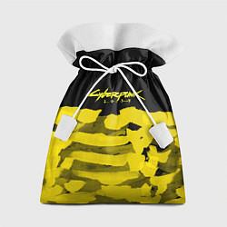 Мешок для подарков Cyberpunk 2077: Black & Yellow, цвет: 3D-принт