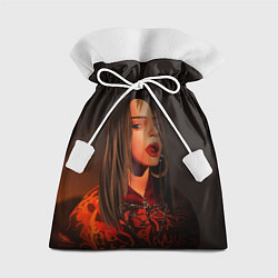 Мешок для подарков Billie Eilish: Red Head, цвет: 3D-принт