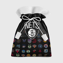 Мешок для подарков Brooklyn Nets 1, цвет: 3D-принт